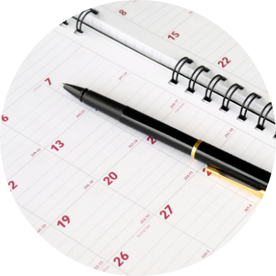 Planner with pen