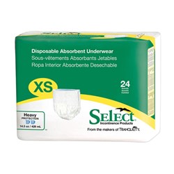 Select Pull-On Disposable Underwear, X-Small