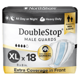 NorthShore DoubleStop XL Male Guards, Pack/18