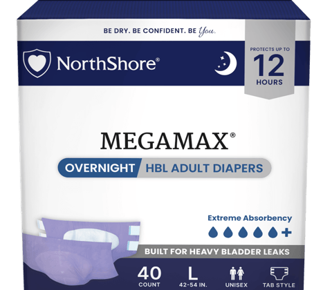 MegaMax Unisex Overnight HBL Adult Diapers with Tabs