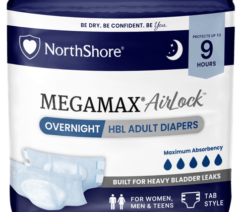 MegaMax AirLock Unisex Breathable HBL Adult Diapers with Tabs