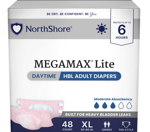 MegaMax Lite Unisex Daytime HBL Adult Diapers with Tabs