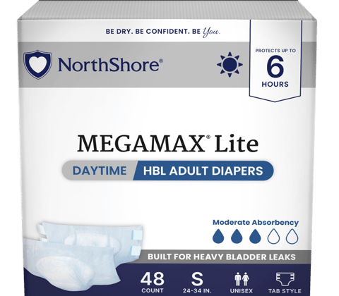 MegaMax Lite Unisex Daytime HBL Adult Diapers with Tabs