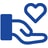 Fifty contact icon with real-care-experts-hand-heart