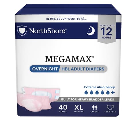 MegaMax Unisex Overnight HBL Adult Diapers with Tabs