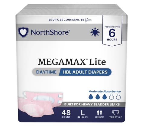 MegaMax Lite Unisex Daytime HBL Adult Diapers with Tabs