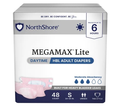 MegaMax Lite Unisex Daytime HBL Adult Diapers with Tabs