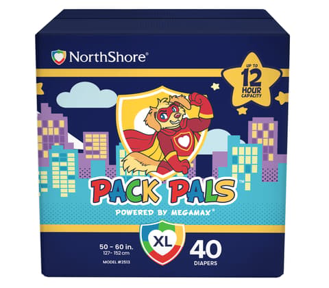 PACK PALS Unisex Printed Adult Diapers with Tabs