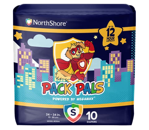 PACK PALS Unisex Printed Adult Diapers with Tabs