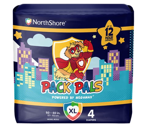 PACK PALS Unisex Printed Adult Diapers with Tabs