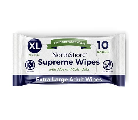 Supreme Quilted Extra-Large Adult Cleansing Wipes
