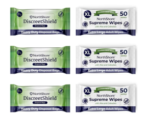Supreme Wipes and Discreet Shield Bags