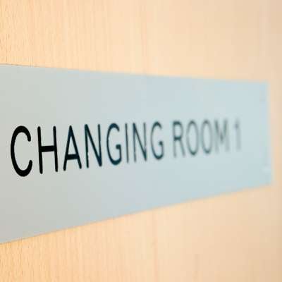 changing room sign