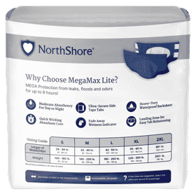MegaMax Lite Unisex Daytime HBL Adult Diapers with Tabs