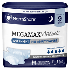 MegaMax AirLock Unisex Breathable HBL Adult Diapers with Tabs