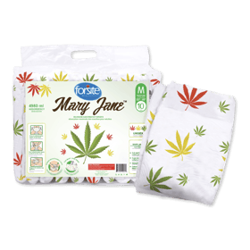 Forsite Mary Jane Plastic-Backed Printed Adult Diapers