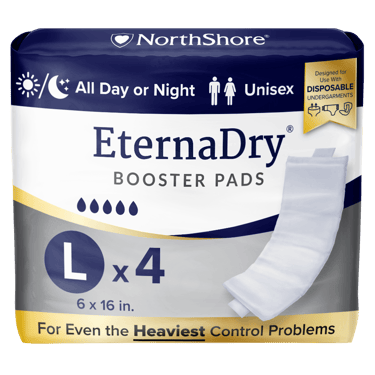 NorthShore EternaDry Booster Pads, Large, Starter Pack/4