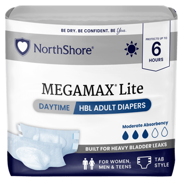 MegaMax Lite Unisex Daytime HBL Adult Diapers with Tabs
