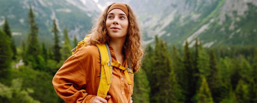 hiker enjoying life
