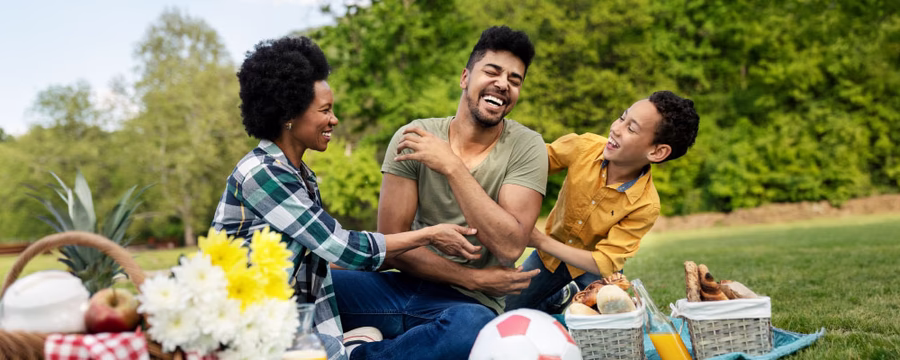 group of people enjoying summertime