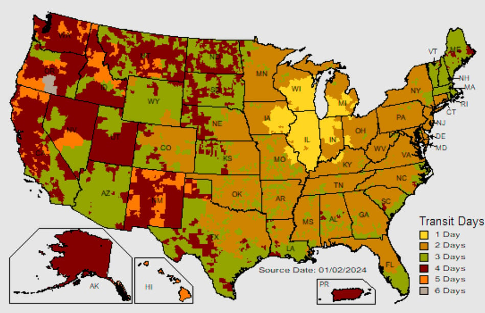 UPS Ground Estimate