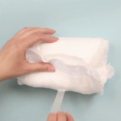 Roll up product tight to contain odors