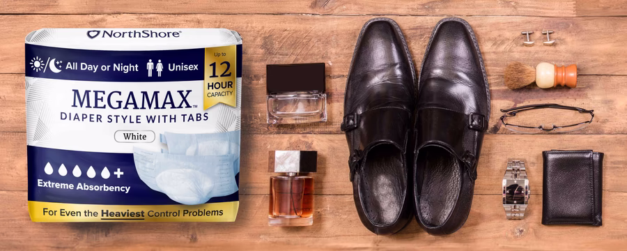 NorthShore MegaMax alongside male accessories