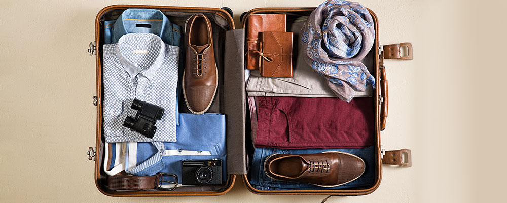 Luggage with clothes