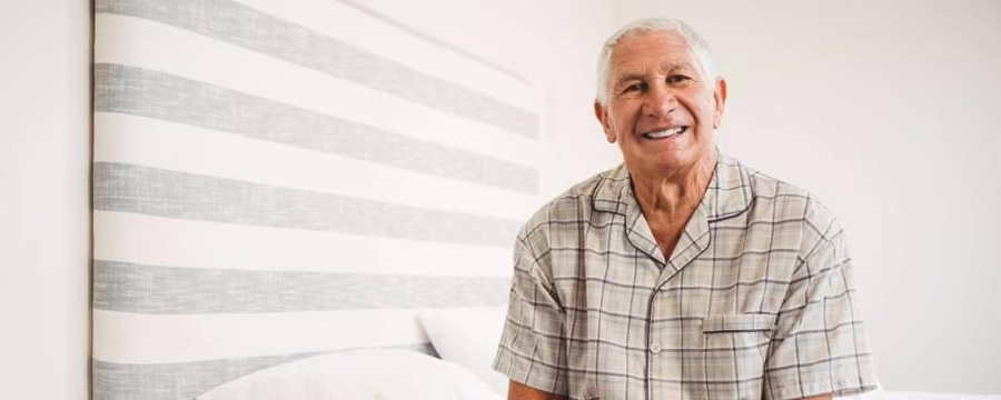 Senior man smiling 
