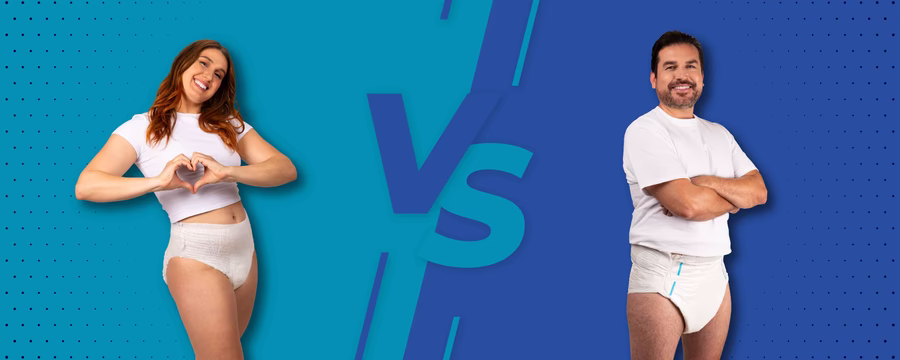 model in megamax tab-style diapers vs gosupreme pullon underwear