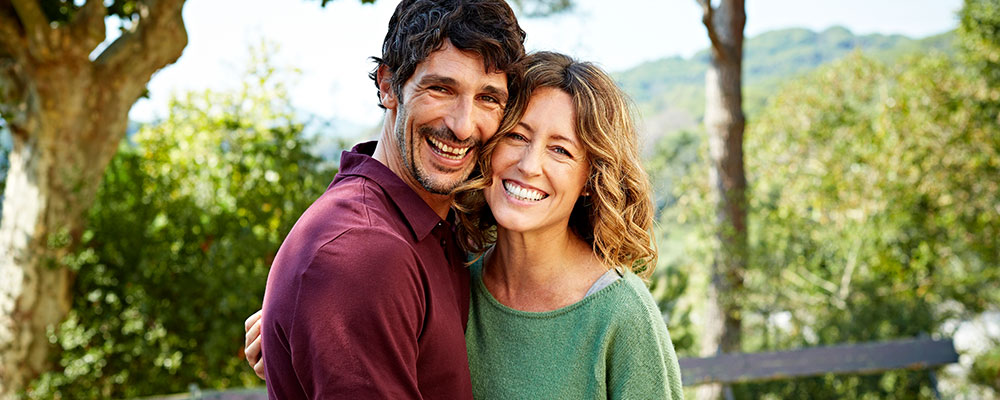 mature couple smiling