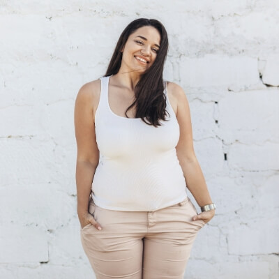 young woman smiling