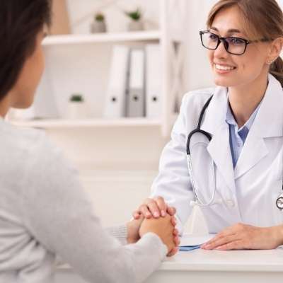 woman at doctor's appointment