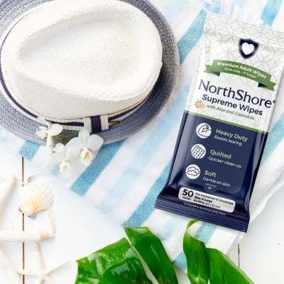 NorthShore Supreme Quilted Wipes 50 count package