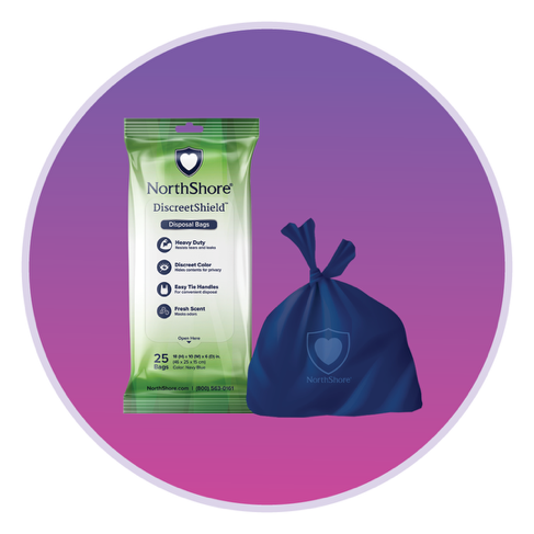 DiscreetShield Disposal Bags - Fresh Scent, Opaque Blue