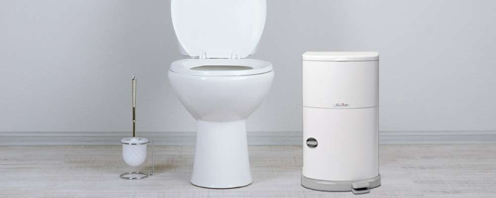 Bathroom with adult diaper disposal