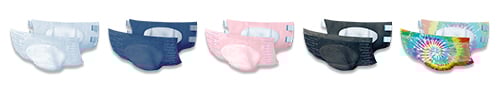 NorthShore MegaMax Tab-Style Briefs available in 5 colors white, black, pink, navy, and tie-dye