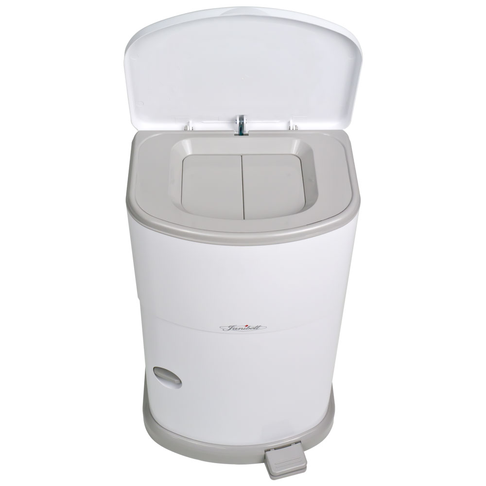 White AKORD Slim Adult Diaper Disposal System JANM280DAEA