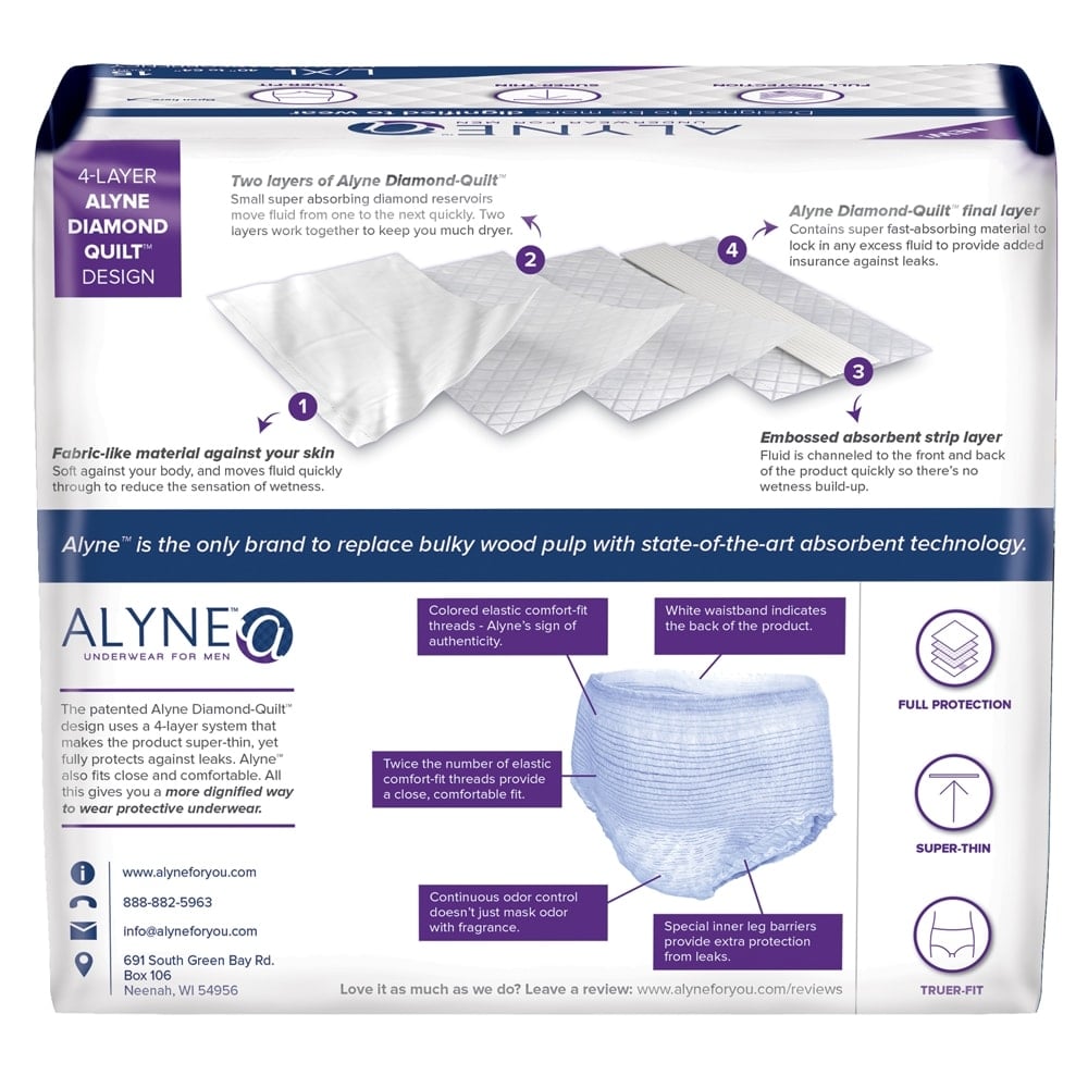 Alyne Ultra Thin Protective Underwear For Men Adult Diapers