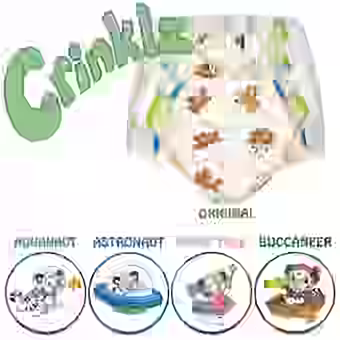 Crinklz Tab-Style Briefs Adult Printed Diapers