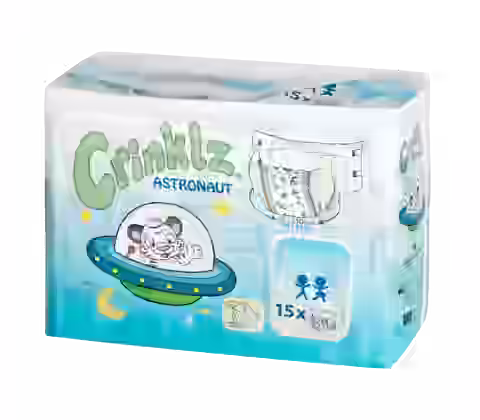 Crinklz Plastic-Backed Printed Adult Diapers