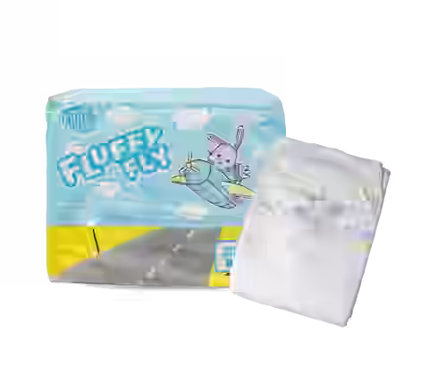 Kiddo Fluffy Fly Breathable Cloth-Like Printed Adult Diapers