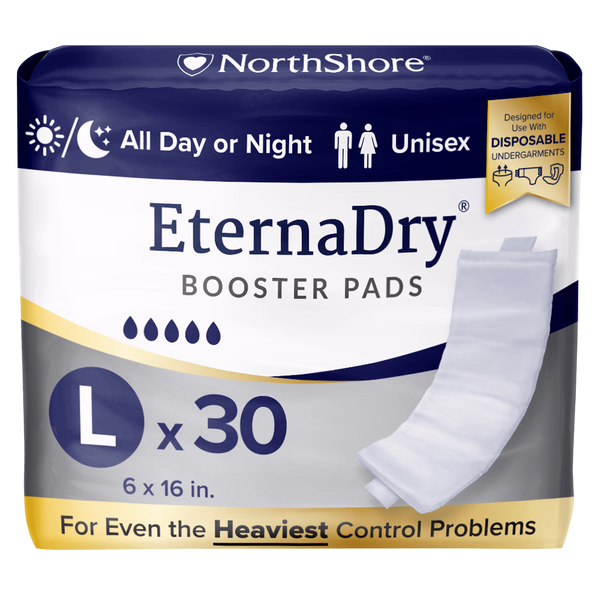 NorthShore Booster Pads with Adhesive, Large, Pack/30