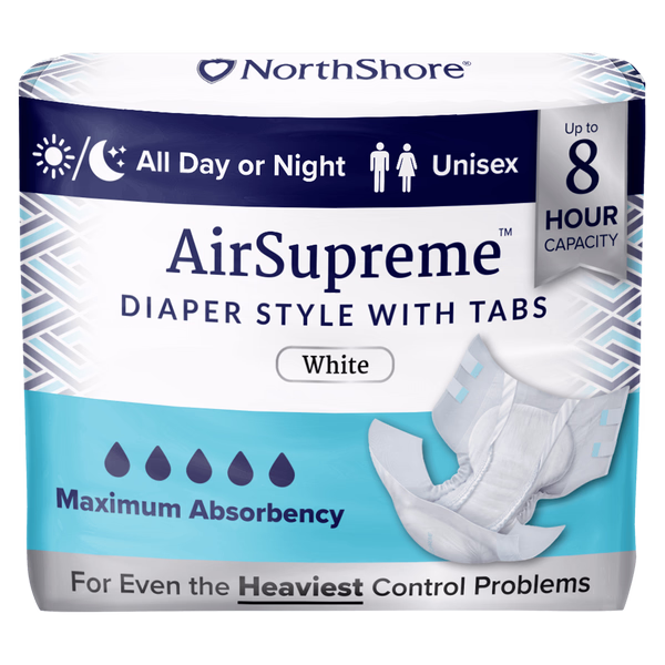NorthShore AirSupreme 8-Hour Breathable Diaper Style Briefs