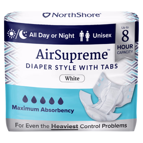NorthShore AirSupreme 8-Hour Breathable Diaper Style Briefs