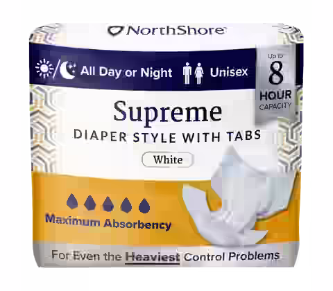 NorthShore Supreme 8-Hour Diaper Style Briefs