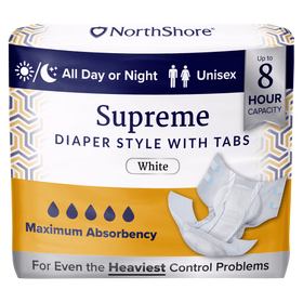 NorthShore Supreme 8-Hour Diaper Style Briefs