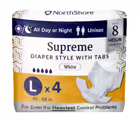 NorthShore Supreme 8-Hour Diaper Style Briefs