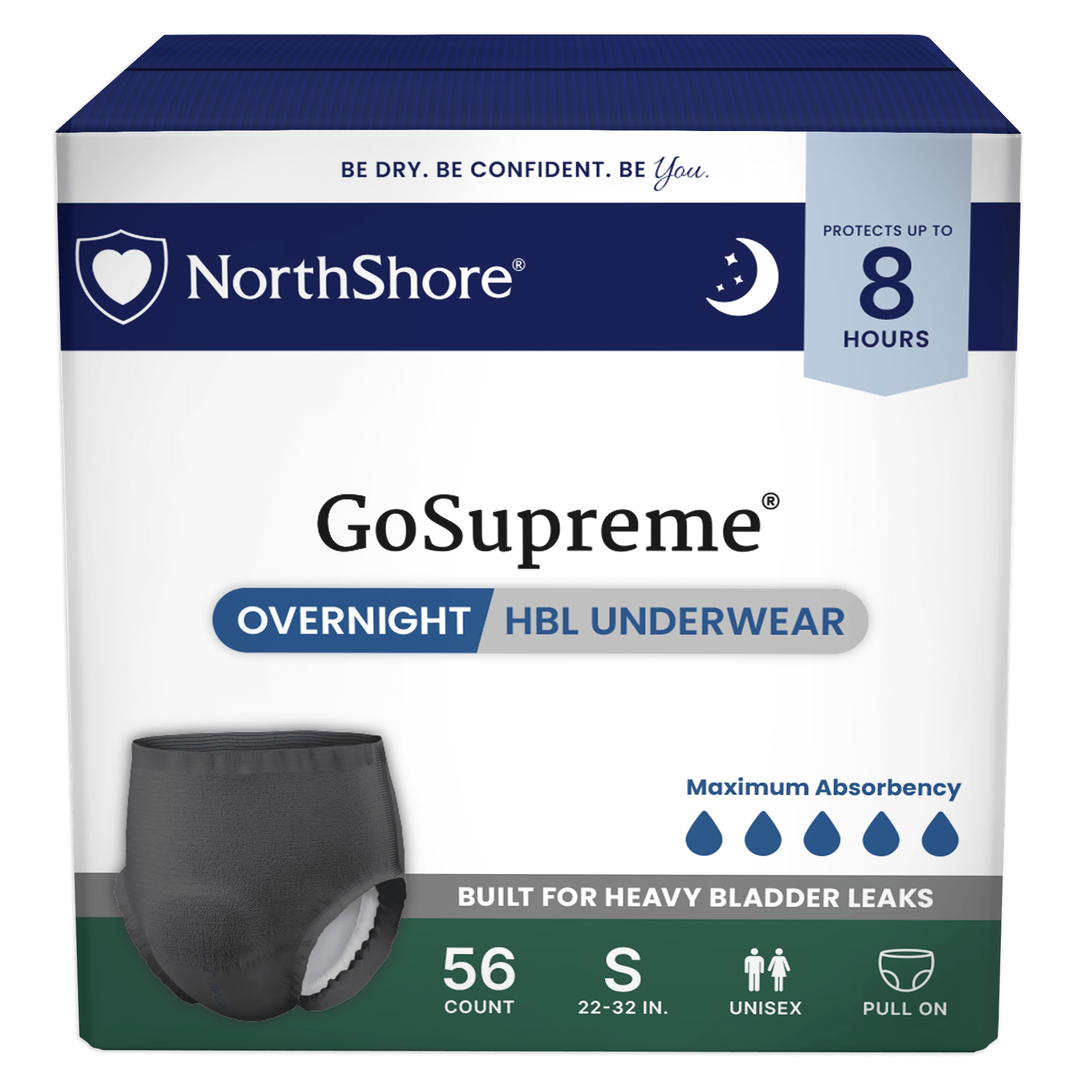 NorthShore GoSupreme 8-Hour Overnight HBL Incontinence Underwear