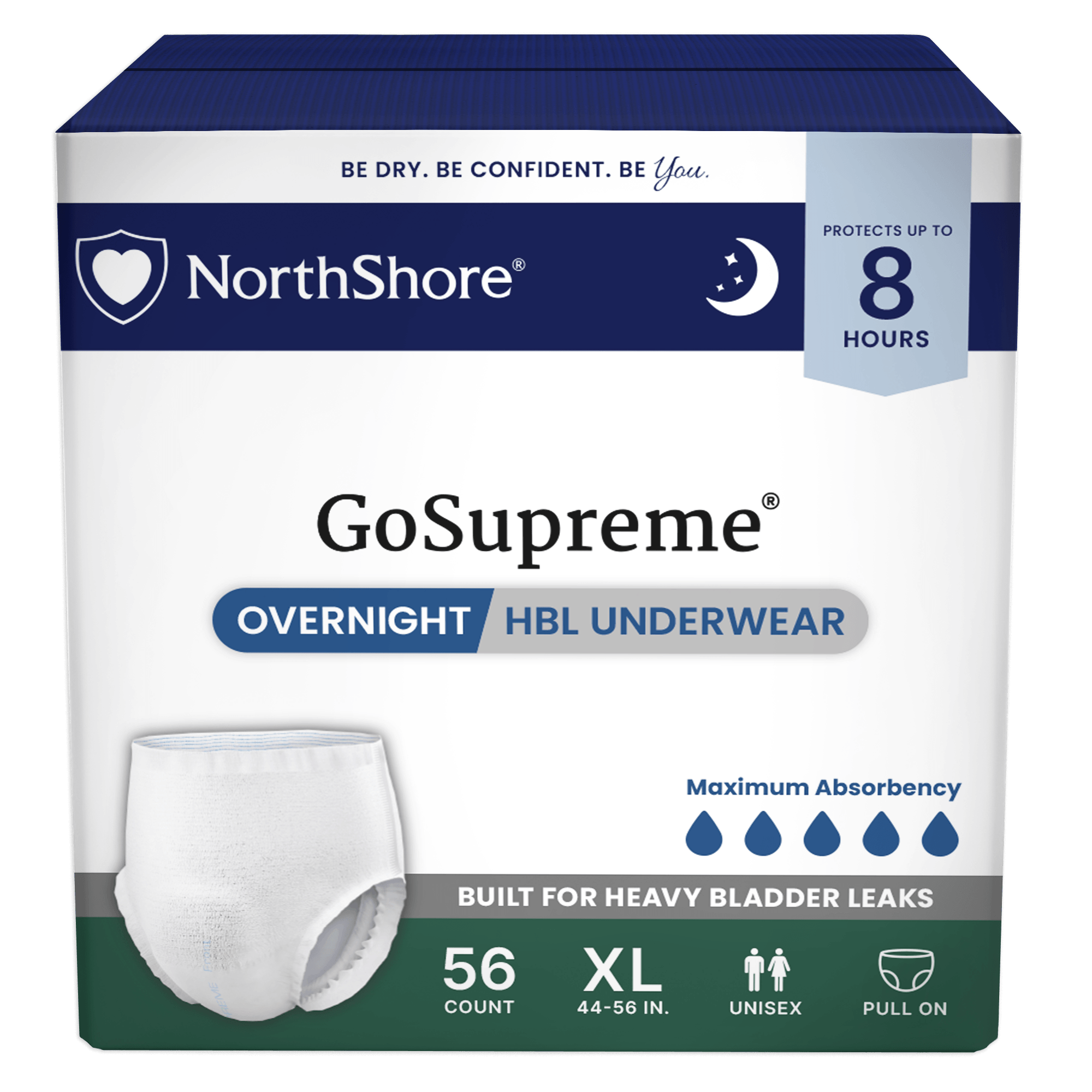 NorthShore GoSupreme 8-Hour Overnight HBL Incontinence Underwear